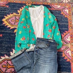 EUC Charming Charlie Floral Kimono